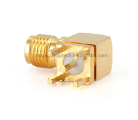 Base de antena de alta calidad, Conector de alta frecuencia, tornillo exterior de cobre chapado en oro, orificio interior, 1P Pin Offset para RF