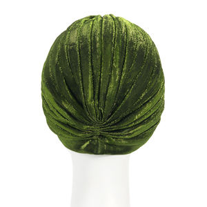 หมวกผ้าโพกหัวมีจีบผู้หญิง,17สีแวววาวหมวกคีโมผ้าโพกศีรษะผ้าคลุมศีรษะ - Product Image 3