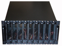 Boîtier de serveur industriel en rack EPona 5U 9 * Mini ITX Blade, châssis en acier de 1,2 mm avec alimentation 250 W et fenêtre latérale EKI-B9ITX