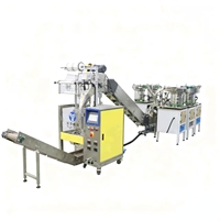 Machine automatique de comptage et d'emballage de vis de haute précision, moteur pneumatique, 5 mangeoires vibrantes pour sacs en plastique, facile à utiliser