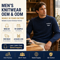 Pull en maille torsadée à col rond pour homme, bleu marine, doux, chaud, coupe ample, style décontracté chic, tricot d'hiver, OEM ODM