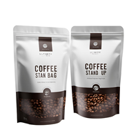 Sachet de café personnalisé en Mylar à fond carré 250G 500G 1Kg, emballage plastique refermable avec valve, qualité alimentaire pour les aliments