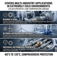 Graisse synthétique LTG 60 pour basses températures -60°C, lubrifiant pour roulements à grande vitesse, protection longue durée, graisse au lithium NLGI 2