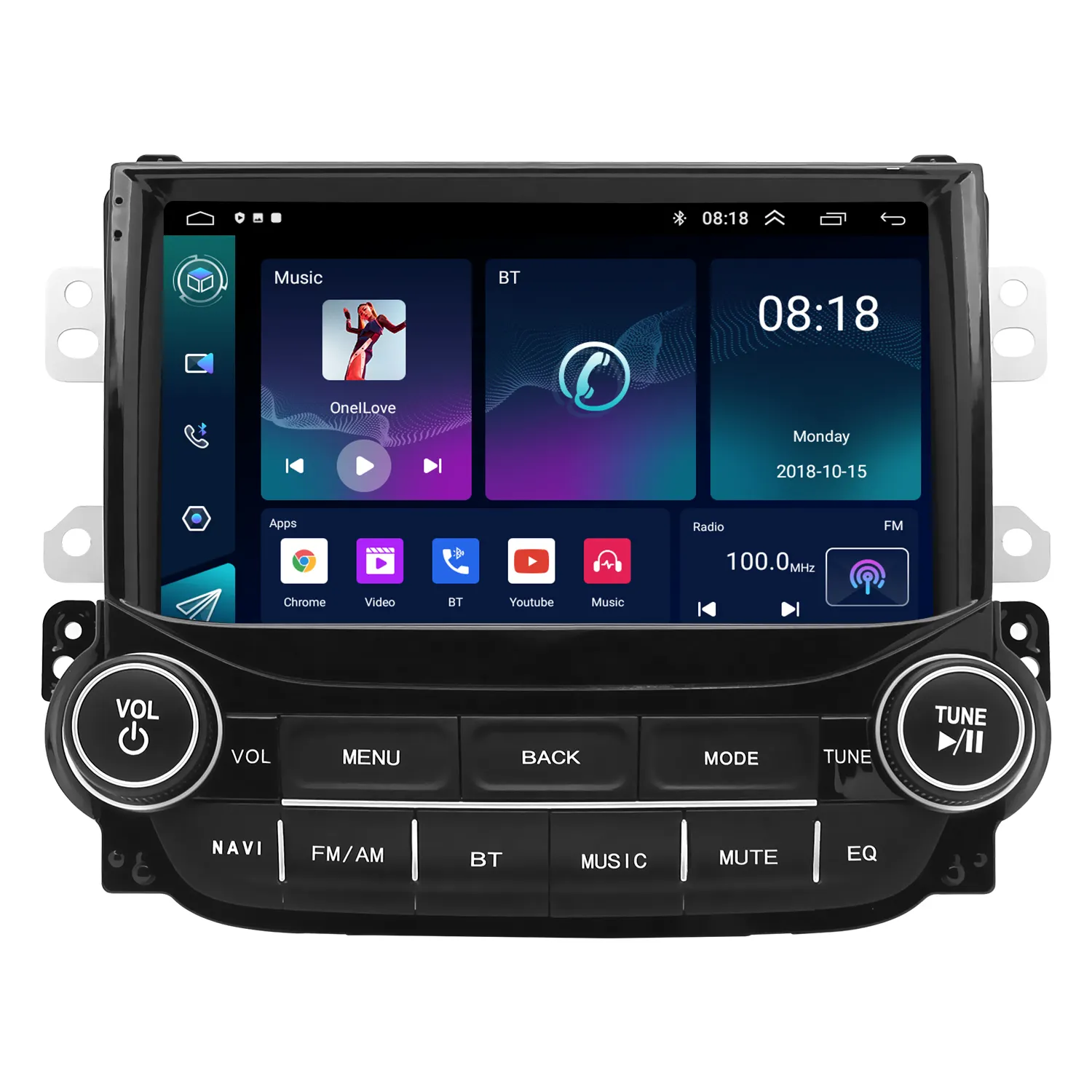 Écran stéréo d'autoradio Pioneer de 9 pouces pour Chevrolet Malibu 12-14 BT Phone Link Carplay Android Auto Radio Para Carro