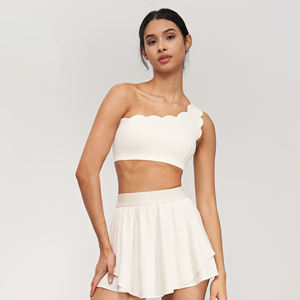 XW-XY1562 vente chaude unique bandoulière sport asymétrique soutien-gorge couleur unie Fitness Yoga course sport soutien-gorge pour les femmes - Product Image 5