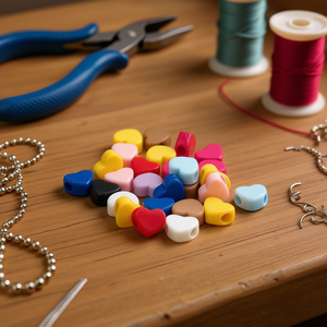 Perline a Forma di Cuore Ilan Abalorios 15mm 18g per Creazione di Gioielli - Product Image 3