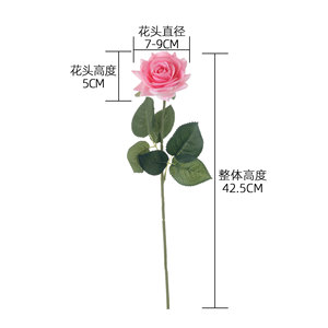 Rosas Artificiales CallaFloral de Poliéster, Rama Individual, Decoración para Interiores del Hogar, Ramo de Boda, Arte Mural - Product Image 4
