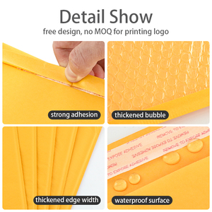 Guandu biểu tượng tùy chỉnh thân thiện với môi có thể tái chế phân hủy sinh học không thấm nước Kraft bưu phẩm Túi độn bong bóng phong bì cho gửi thư - Product Image 4