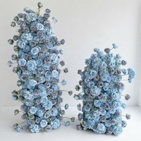 Ensemble de décoration florale pour gâteau de mariage, arche de fleurs artificielles en roses pour la cérémonie, l'entrée et la décoration de fond d'événement