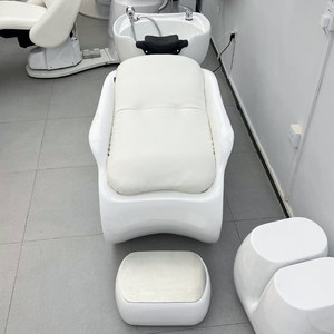 Sillón de Lavado de Cabello de Fibra de Vidrio para Salón, Unidad de Lavado Trasero Ajustable para Barbería, Mobiliario Comercial Contemporáneo - Product Image 5