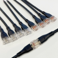 Aomei Abschließbarer Kupfer Stecker/Buchse IP67 Wasserdichtes PVC-Gehäuse 2-polig 250V 3A Flachsteckverbinder für LED-Lichtstreifen zur Außennutzung