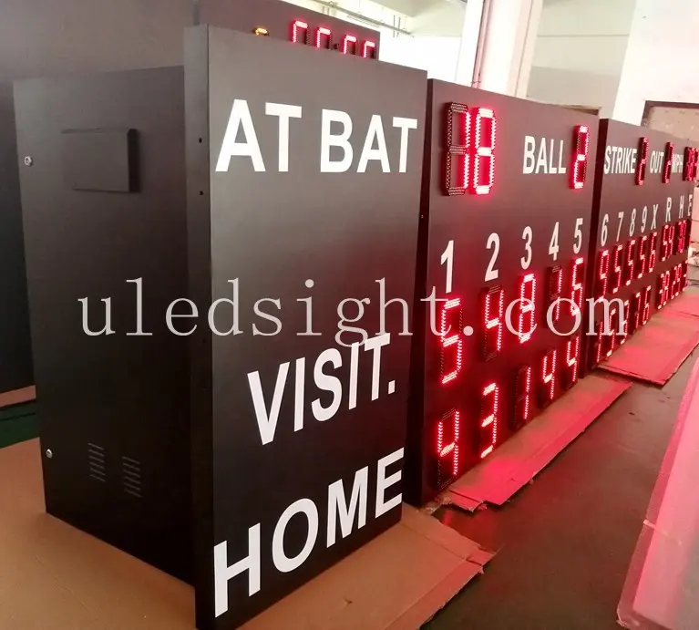 Açık elektronik spor puanlama panoları LED beyzbol çetele