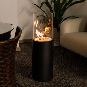 31.5 "H caminetto esterno esterno in metallo nero camino rotondo Hotel corridoio decorativo <span class=keywords><strong>bioetanolo</strong></span> riscaldatore - Product Image 4