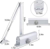 Ferme-porte automatique hydraulique dissimulé à ouverture par pression, design moderne, en alliage d'aluminium et acier, réglable, Guangdong