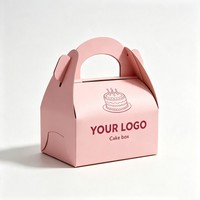 Boîte d'emballage en gros pour desserts et pâtisseries à emporter, boîte à gâteaux en papier kraft de haute qualité, boîte d'emballage pour gâteaux à l'encre de soja avec poignée