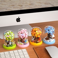 Compatible avec Sakura Tree House Eternal Flower, 40 pièces, jouets DIY, animaux, thème nature, blocs de construction en plastique ABS pour l'assemblage