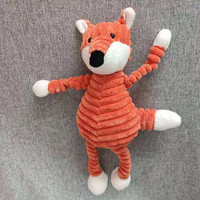Peluche renard en velours côtelé orange doux 15 cm, adorable jouet en peluche avec rembourrage en coton PP pour cadeau d'anniversaire enfants garçons filles