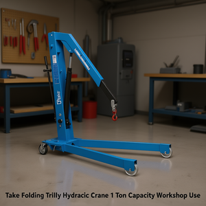 Ttake Folding Trolley <b>Hydraulic</b> Crane 1 Ton Capacity Workshop Use - Product Image 3