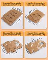 Boîte d'emballage pour cupcakes et muffins en forme de livre avec fenêtre, support jetable et poignée en papier kraft pour 2/4/6/12 pièces, sans danger pour les aliments