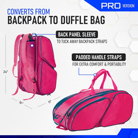 Sac de pickleball fin et léger, adapté à diverses sports de balle, sac de pickleball thermique multifonctionnel avec rangement compartimenté