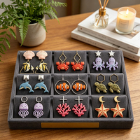 Emporte-pièces en pâte polymère Thème Vie marine, Créatures marines estivales, pour mini-boucles d'oreilles en résine, artisanat et outils de pâtisserie