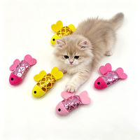 Jouet pour chat en forme de poisson Laserfinish, jouet à mâcher en peluche pour chat, fournitures pour animaux de compagnie à la catnip