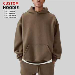 Sudadera con Capucha de Diseño de Alta Calidad para Invierno, Oversize, Sólida, con Relieve 3D, Transpirable, Antiarrugas, Forrada, Personalizada, de Peso Pesado, Estilo Urbano - Product Image 3
