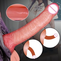 Dildo réaliste en silicone liquide épais avec texture de peau réaliste et ventouse puissante, jouet sexuel pour couple LM-D812