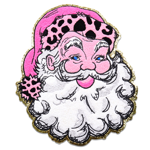 Fashion Christmas Santa Claus Heat <b>Press</b> Iron on Patches Chenille Custom Adhesive Trendy Patches for <b>Clothes</b> - Product Image 3