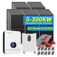 Système solaire complet 30 kW avec onduleur hybride triphasé connecté au réseau 5 kVA 6 kW 8 kW 10 kW, batterie au lithium MPPT, garantie 10 ans