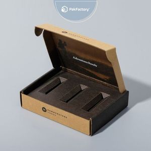 Tùy chỉnh đầy màu sắc in gấp in Kraft bao bì sóng thân thiện với môi tông hộp bưu phẩm với logo với chèn - Product Image 5