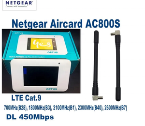 เน็ต-เกียร์แอร์การ์ด AC800S LTE Cat9ฮอตสปอตเคลื่อนที่เสาอากาศ2ชิ้น450Mbps แบบพกพา4G LTE WiFi ฮอตสปอตเราเตอร์ - Product Image 4