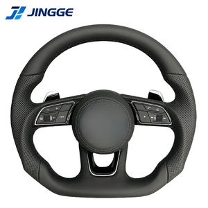 Volant <span class=keywords><strong>sport</strong></span> en cuir pour <span class=keywords><strong>Audi</strong></span> RS6 TT RS4 S3 S4 S5 S6 S7 A3 A4 A5 A6 A7 A8 avec fibre de carbone et pour - Product Image 1