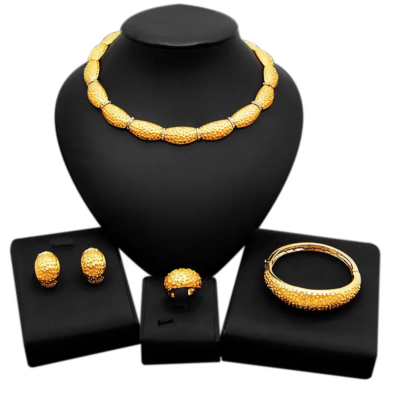 Yulaili conjunto de joias para mulheres, kit de joias para casamento, gargantilha, joias, presentes de ouro, de moda, único