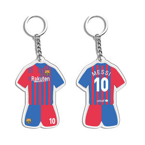 Club de fútbol Acrílico llavero colgante Metal deportes pequeño regalo recuerdo para fanáticos del fútbol con una camiseta de estrella de fútbol - Product Image 5