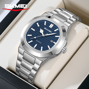 Montre pour homme en acier inoxydable, montre à quartz pour homme, logo personnalisé OEM, cadran carré, étanche 3ATM, style classique rétro, montres dorées - Product Image 4