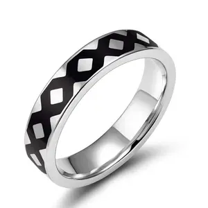 Anillos de plata de ley personalizados a la moda 2024, joyería de boda con diamantes, anillo de Plata de Ley 925 para mujer, boda