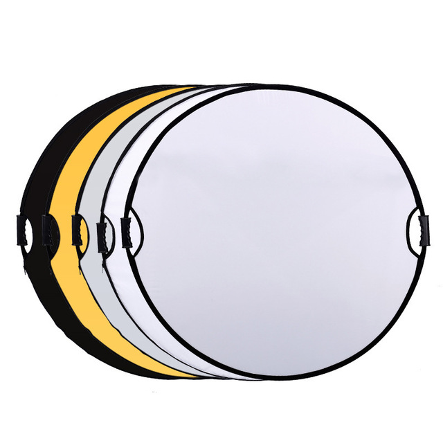 5 in 1 Light Reflector Photography Diffuser Handhold Multi Collapsible Portable Round Disc Reflector for Photo Studio