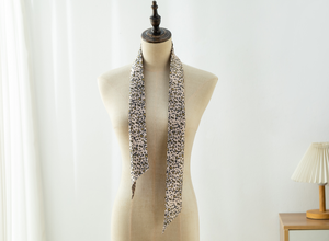 100% Mulberry <b>Silk</b> Leopard Print Luxury Silky Neck <b>Scarf</b> <b>Hair</b> Bandana for Women Spa Travel Accessories - Product Image 2