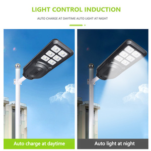 <span class=keywords><strong>Lampadaire</strong></span> solaire LED 100W 200W 300W 400W avec détecteur de mouvement, étanche, tout-en-un, pour extérieur + télécommande - Product Image 4