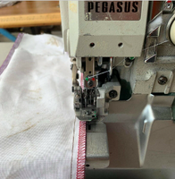Machine à coudre Pegasus E32L pour gauchers, 2 aiguilles, 5 fils, surjeteuse à point de sécurité, commande sur mesure, dépôt requis