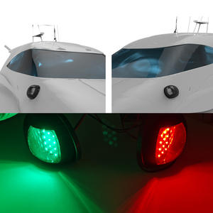 Feux de navigation LED 12VDC, nouveaux feux indicateurs de signalisation marins et de yacht en plastique, rouge et vert - Product Image 5