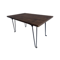 Table basse rectangulaire pliable en acier moderne, portable et convertible, petite table de salon/salle à manger/bureau