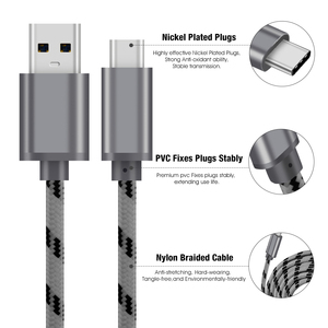 Câble USB 3.0 de type A vers Type C SAN <span class=keywords><strong>GUAN</strong></span> Premium, câbles de charge rapide 3A, câbles de données USB-C tressés - Product Image 5