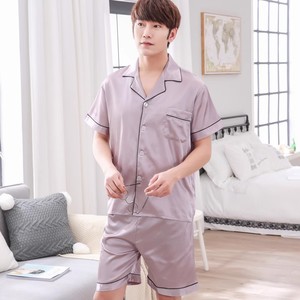 <span class=keywords><strong>Pigiama</strong></span> primavera ed estate pantaloni lunghi a <span class=keywords><strong>maniche</strong></span> <span class=keywords><strong>corte</strong></span> in seta di ghiaccio per ragazzi adolescenti versione coreana del vestito di seta Homewear - Product Image 3
