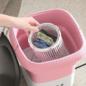 Mini machine à laver pliable à ultrasons avec prise US, pour salle de bain, maison et voyage, 12 litres, en plastique - Product Image 4