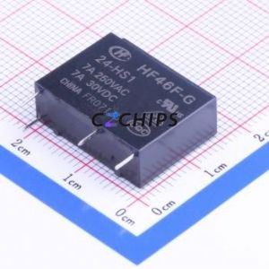 HF46F-G/24-HS1 Power Relay Through hole,7x20.5mm Relay 24V 1 Normally Open: 1A (SPST-Normally Open)::: 4 10A-250VAC/10A-30VDC - Product Image 1