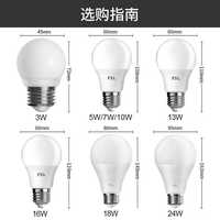 Ampoule LED Fsl E27 3W 5W 7W 10W 13W 16W 18W 24W Haute luminosité Éclairage domestique