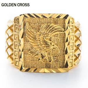 Punk Rock Eagle Men's <strong>Ring</strong> Luxury Gold Plated Wedding <strong>Rings</strong> Jewelry <strong>Resizeable</strong> to 7-11 Finger Never Fade <strong>Rings</strong> - Product Image 3