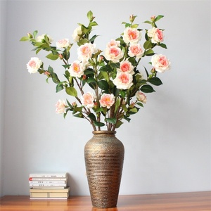 X-1055 النمط الكلاسيكي الاصطناعي كاميليا الحرير زهرة الشاي للتصوير الفوتوغرافي الديكور - Product Image 4